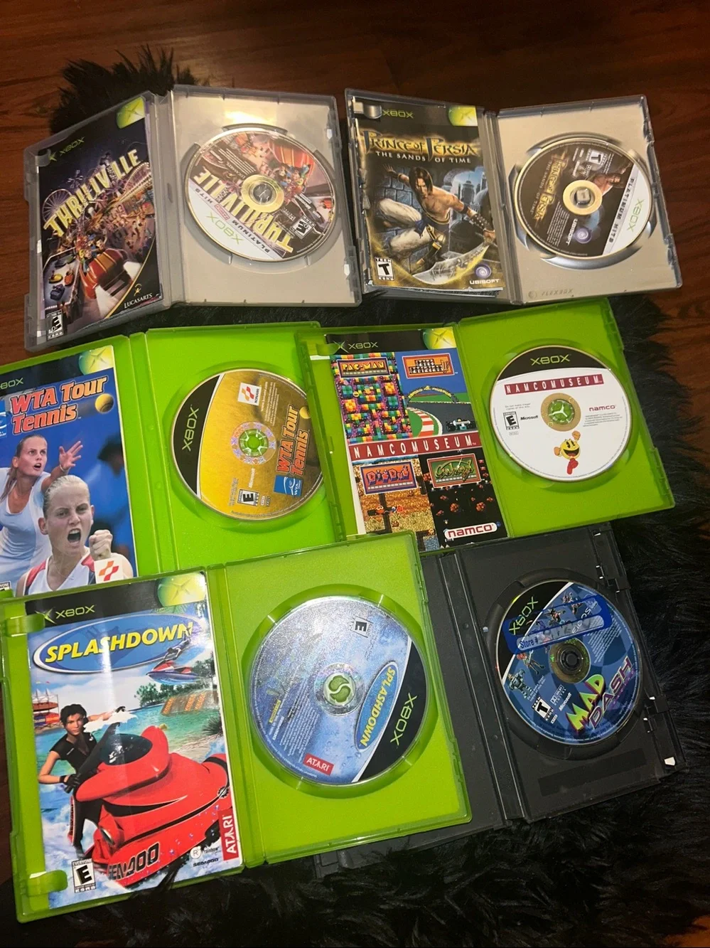 Retro Original Xbox Game Lot of 6 Prince of Persia, Namco Museum, Thrillville +